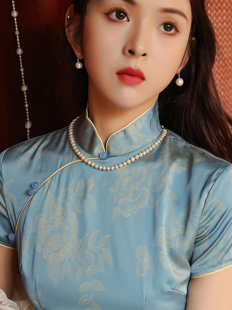 高级感2022年新款少女年轻款旗袍 阑桂羽旗袍