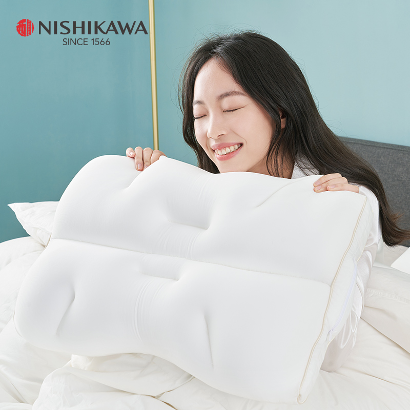 NiSHiKaWa/西川日本护颈椎单人枕头可调节助睡眠成人枕芯微珠枕-图3