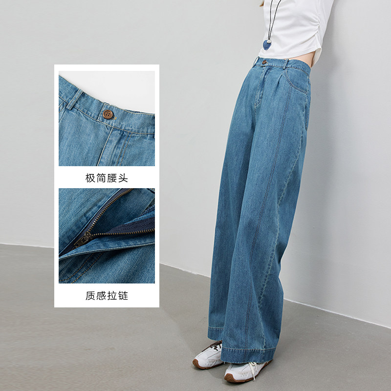 KBNE【热销爆款推荐】淡蓝色牛仔马甲半身裙套装2025夏新款牛仔裤