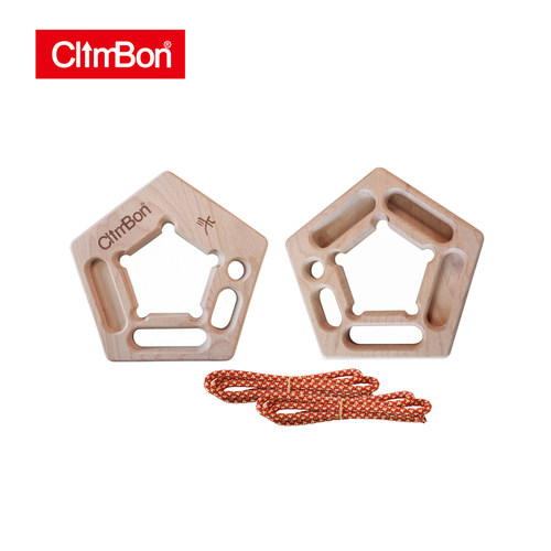 ClimBon榉木便携指力板攀岩抱石训练室内手指力量五角大楼挂绳款 - 图3