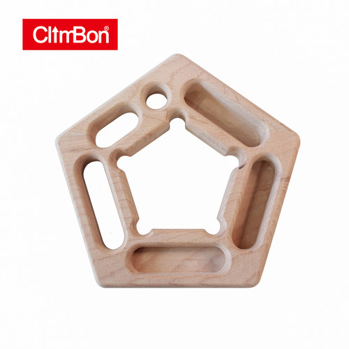 ClimBon榉木便携指力板攀岩抱石训练室内手指力量五角大楼挂绳款 - 图2