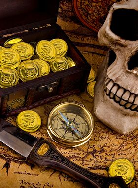 20-60pcs Pirate Co Halloween plastic fake Game Coin For Kids