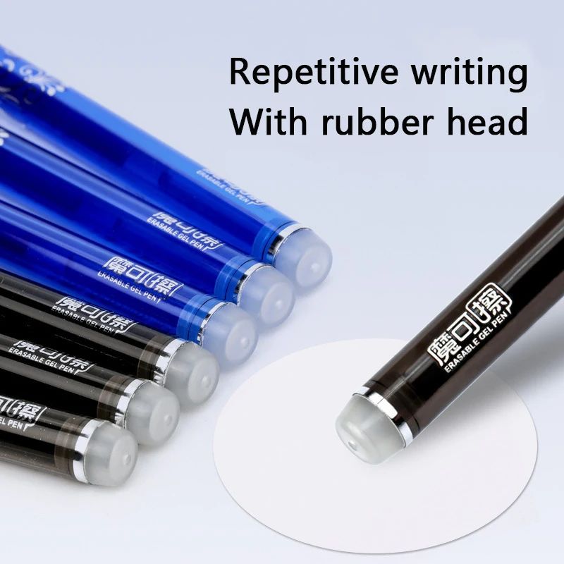 30Pcs Erasable Pen Gel Pens 0.5mm Blue/Black Ink Pen Refill - 图1