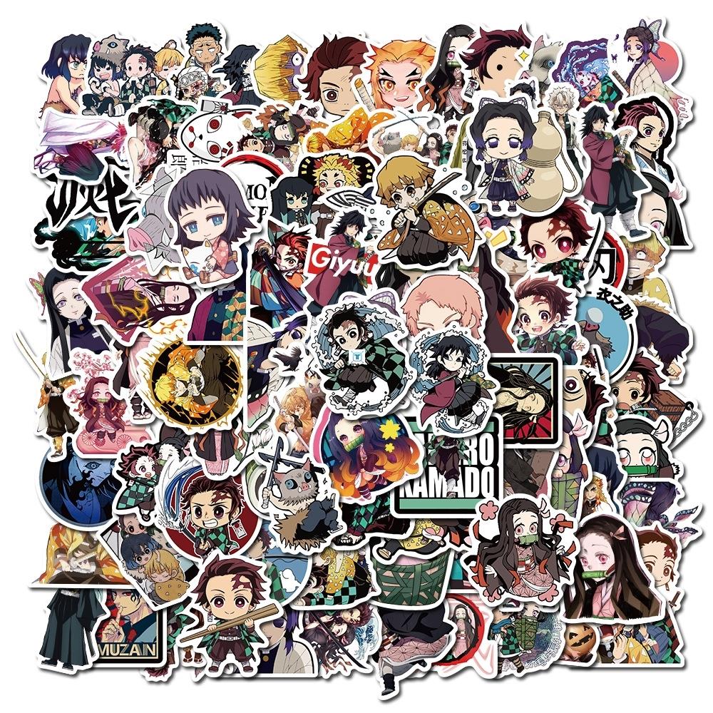 100pcs Anime Demon Slayer Kimetsu No Yaiba Sticker-图2