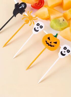 10PCS Plastic Halloween Toothpicks Halloween Cupcake Topper