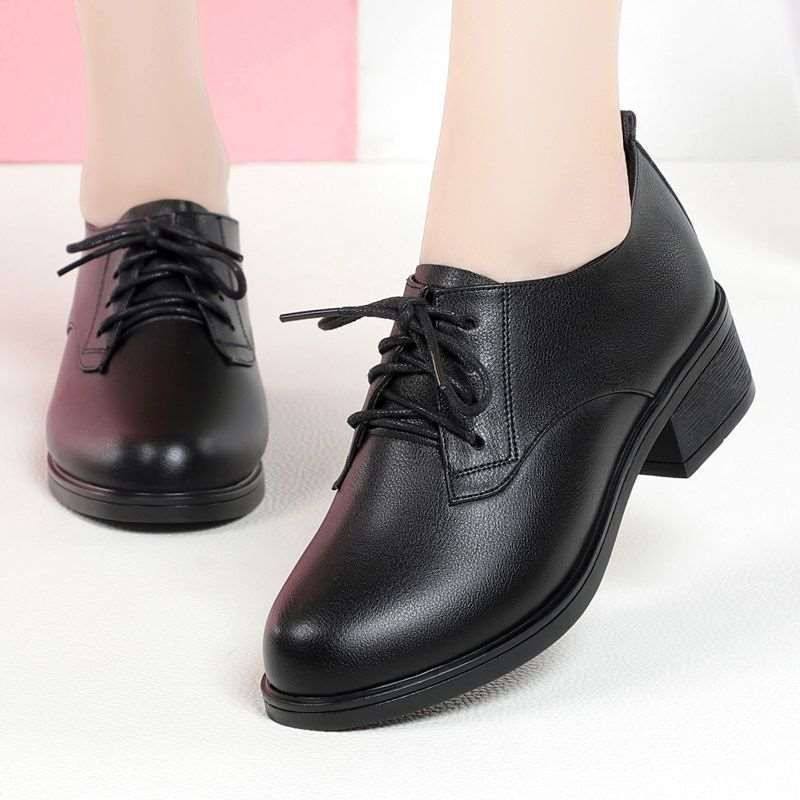 断码清仓单鞋女鞋系带真皮2025春秋新款软底深口妈妈舒适防滑皮鞋,淘宝优惠券,粉丝福利购,淘宝优惠卷