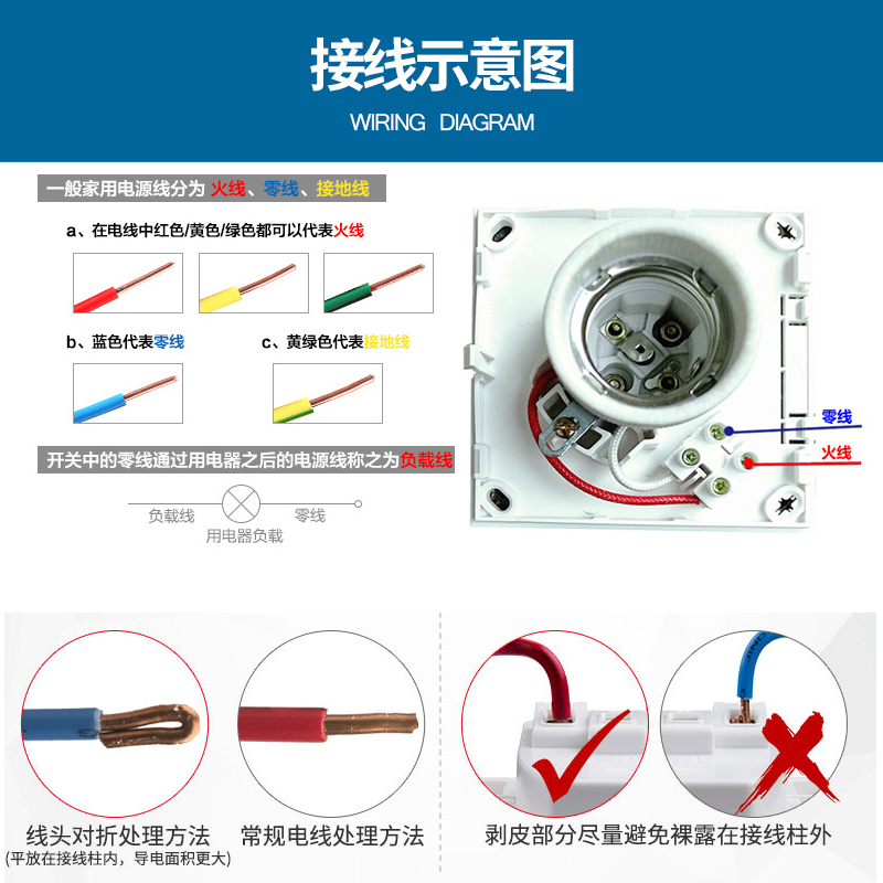 公牛明装86型螺口灯座e27家用led灯泡螺旋口灯头底座明线盒插座 - 图2