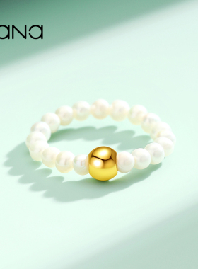 vana足金转运珠戒指女款