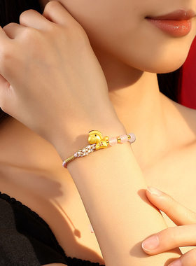 vana玉髓铜钱马手绳手串手链足银