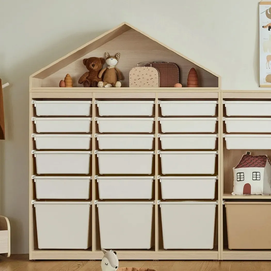 北欧ins风实木环保儿童玩具收纳柜绘本架玩具架拐角储物柜书柜,淘宝优惠券,粉丝福利购,淘宝优惠卷