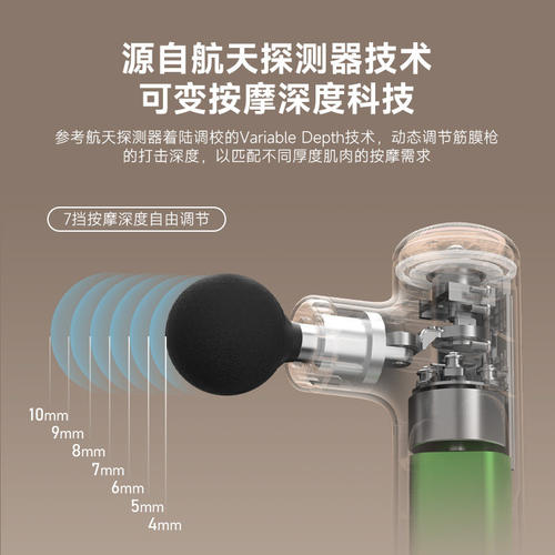 倍益康X max可变按摩深度筋膜枪专业肌肉按摩器多功能mini颈膜枪 - 图0