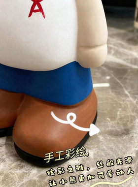 现代简约暴力熊存钱罐卡通创意现代客厅装饰品家居电视柜陶瓷摆饰