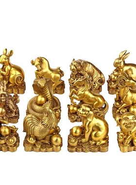 12生肖摆件全套工艺品