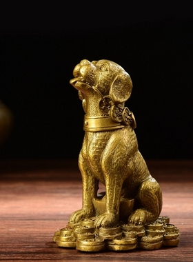 全铜生肖摆件铜狗工艺品