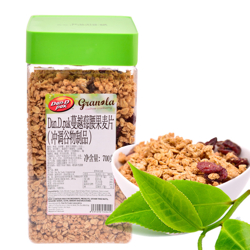 【满199减100】丹帝蔓越莓腰果麦片 纵恒食品专营腰果