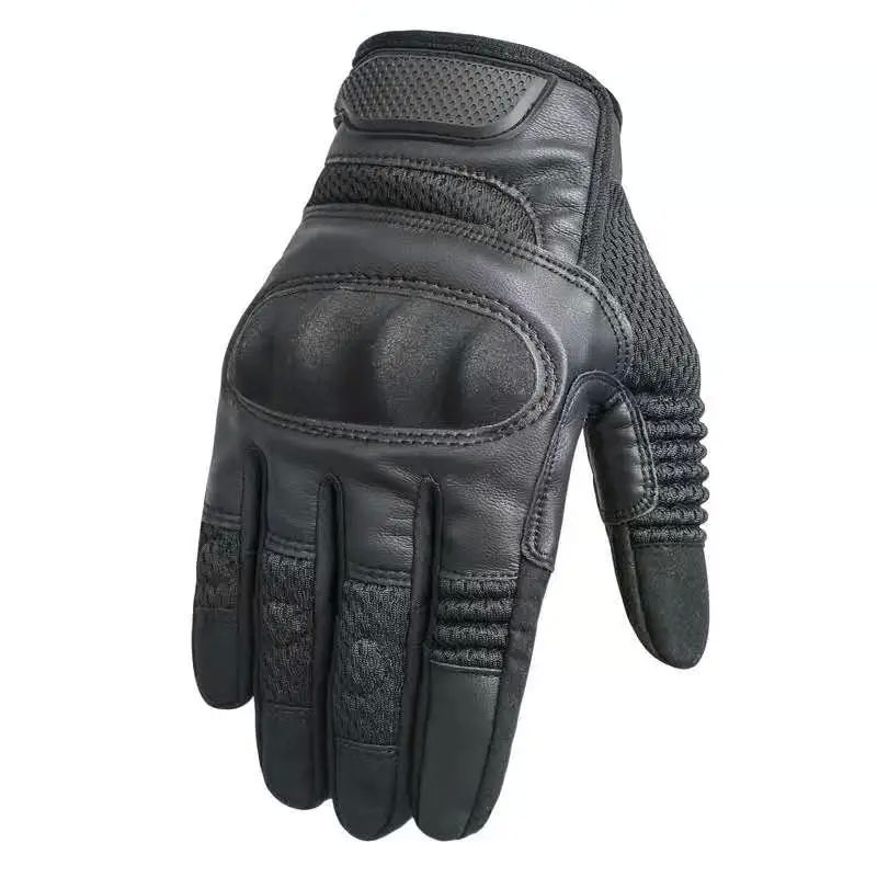 Touchscreen Leather Motorcycle Gloves Motocross Tactical Mot-图1