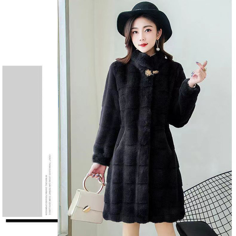 秋冬季女士皮草外套中长款加厚时尚女装仿貂绒貂毛大衣丹麦貂大码,淘宝优惠券,粉丝福利购,淘宝优惠卷