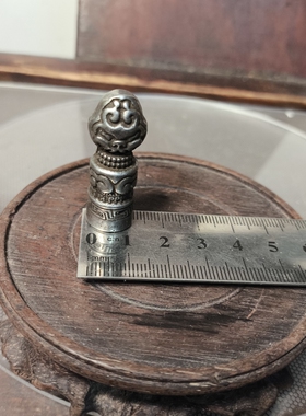 清代镶铜手工吊坠剑柄型法印铁印老印章藏传老挂件陋室明杂货铺