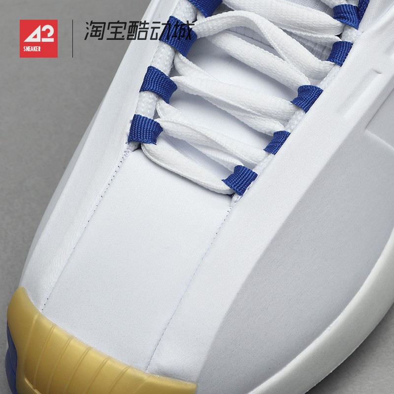 现货42运动家Adidas Crazy 1 白蓝 经典复刻中帮复古篮球鞋IG3734 - 图1