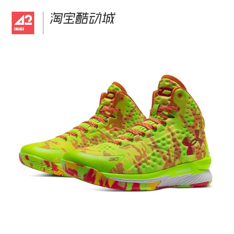 现货42运动家 UnderArmour 库里Curry 1 实战篮球鞋 3026196-300 - 图2