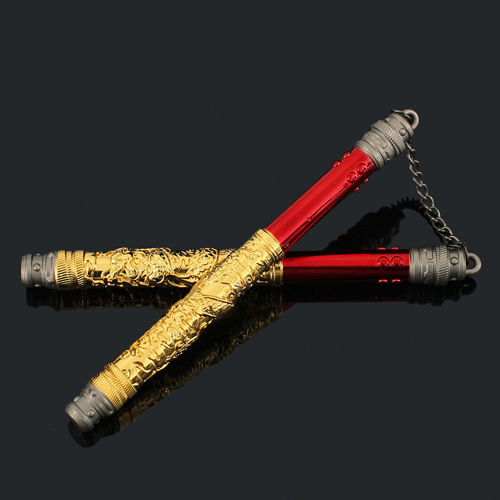 和平精英模型和平精英地铁逃生周边神龙双节棍金属武器模型加重实心合金玩具