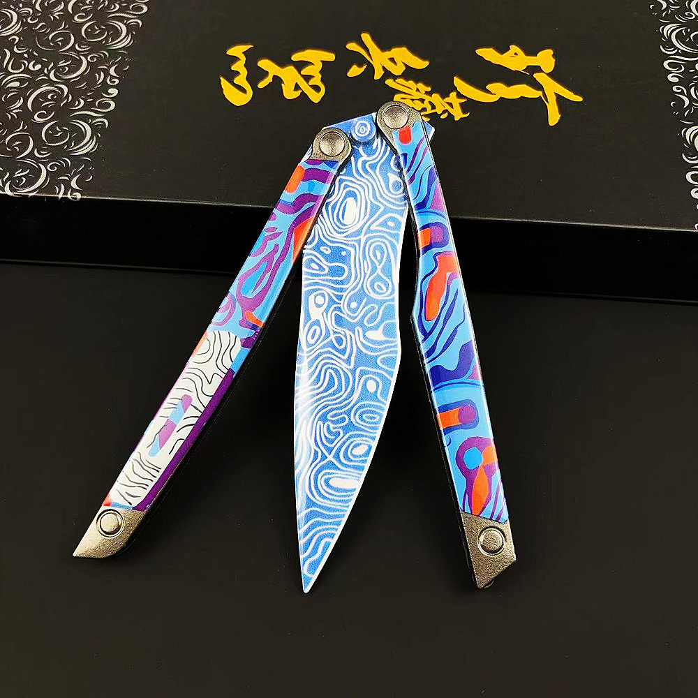 和平精英模型和平精英游戏周边 地铁逃生冷锋蝴蝶刀金属手办玩具训练甩刀玩具