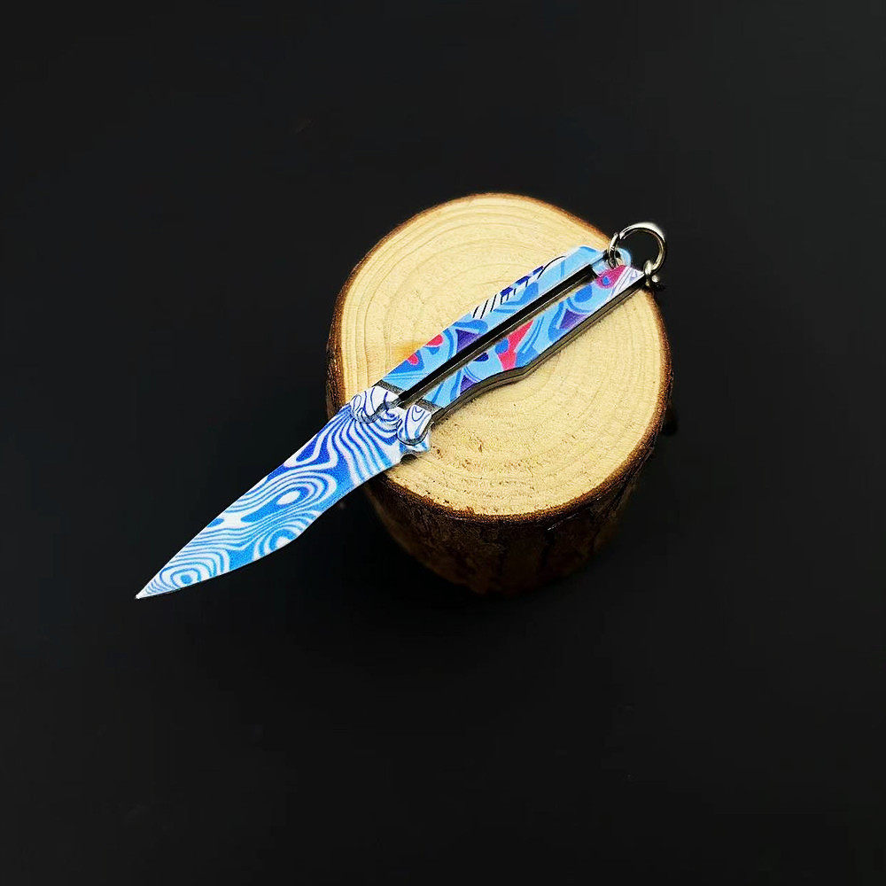 和平精英手办和平精英周边地铁逃生迷你冷锋蝴蝶刀金属手办玩具模型挂件钥匙扣