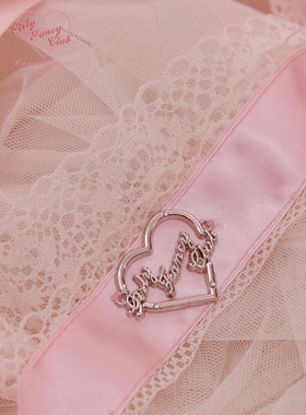 双层蕾丝边爱心项圈超仙贴颈项链