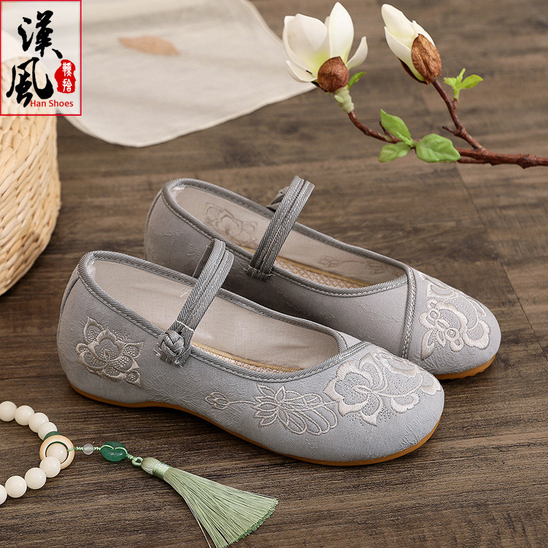 汉服鞋子女春夏老北京布鞋禅意绣花鞋低跟民族风茶艺师鞋舞蹈单鞋,淘宝优惠券,粉丝福利购,淘宝优惠卷