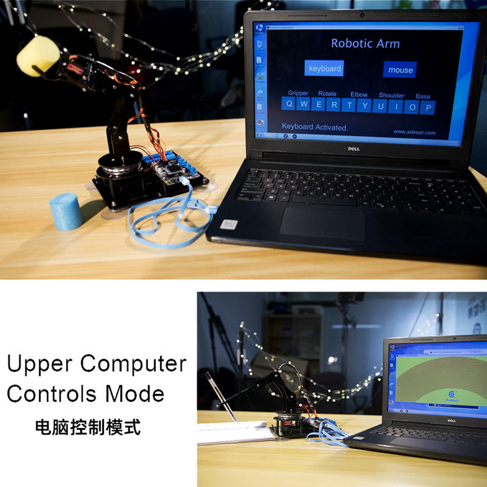 5自由度可编程控制教育机器人机械手兼容Arduino开源硬件创客项目 - 图1