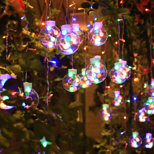 太阳能许愿球灯房间装饰窗帘灯led户外露营彩灯庭院布置闪灯串灯 - 图1