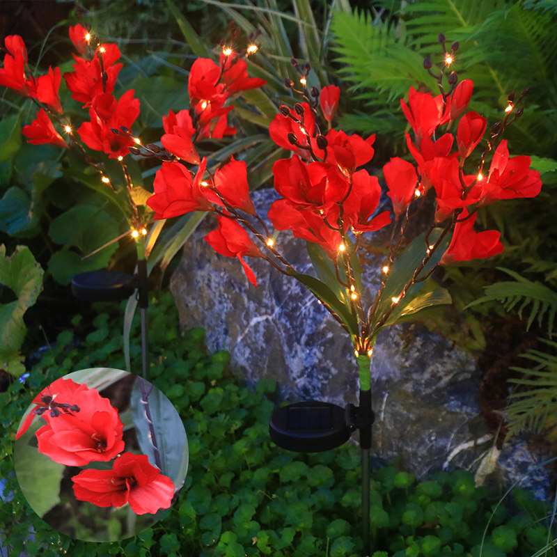 太阳能氛围装饰灯LED光纤水母户外防水庭院花园别墅区插地草坪灯,淘宝优惠券,粉丝福利购,淘宝优惠卷