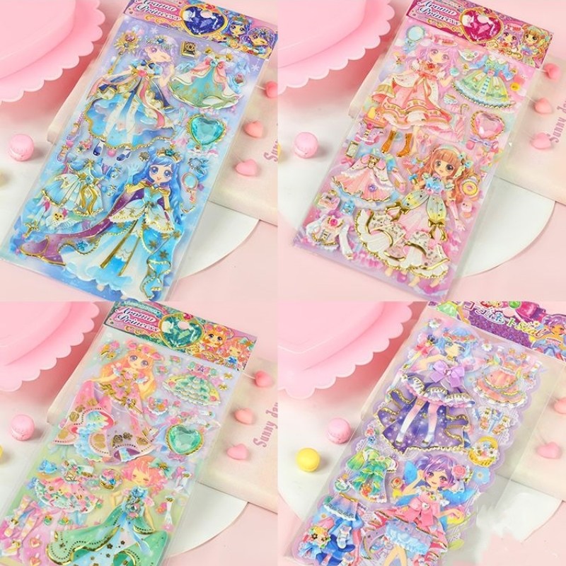 儿童换装贴纸换衣服女孩公主3d立体泡泡贴芭比娃娃贴纸换装贴公主,淘宝优惠券,粉丝福利购,淘宝优惠卷