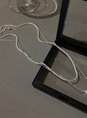 波光粼粼双层项链淡水珍珠锁骨链