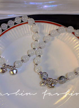 猫眼石铃铛手链水晶女款2024新款小众设计手串高级感轻奢精致手饰