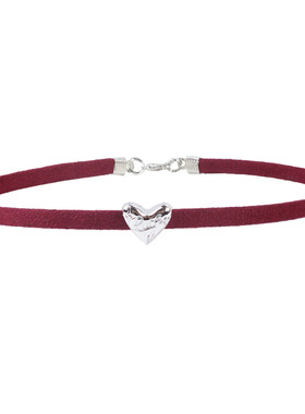 欧美饰品新款蕾丝珍珠爱心项链性感皮质项圈锁骨链安可拉红颈链