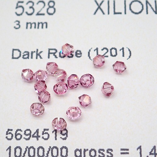 正品施华洛5328全通孔菱形串珠2.5MM 3MM仿水晶DIY饰品配件材料包 - 图3