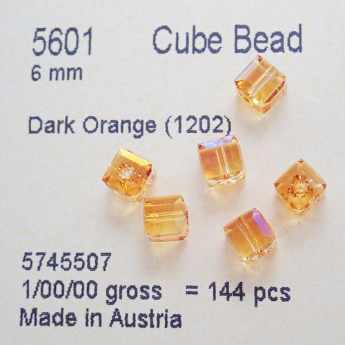 奥地利施华洛5601方糖6MM仿水晶通孔串珠DIY手工饰品配件材料包 - 图0