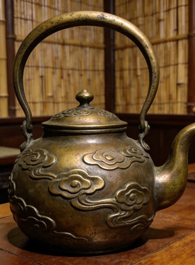 黄铜茶壶创意雕塑定制