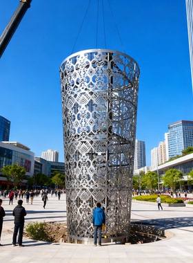 不锈钢镂空艺术镜面定制雕塑摆件