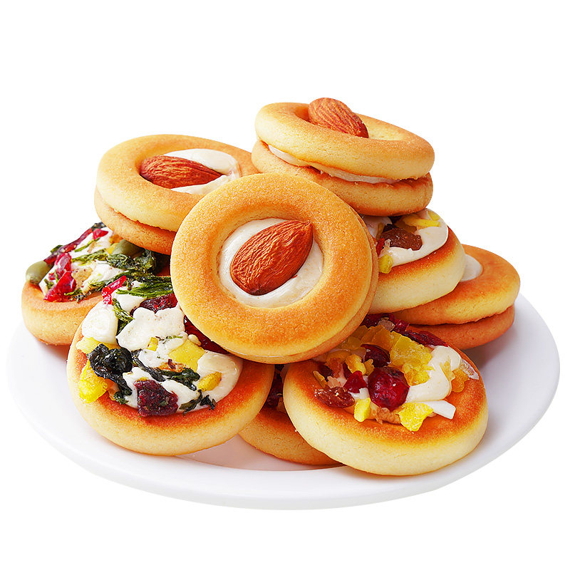 小饼干巴旦木牛轧酥休闲蛋黄酥 渝美滋食品传统糕点