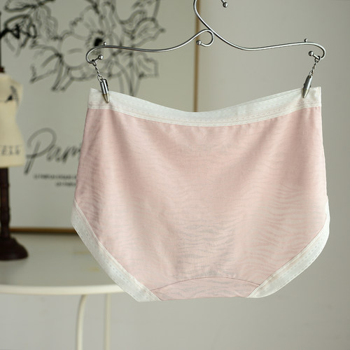 黛丝少女新款小清新纯色舒适莫代尔棉石墨烯抗菌女士中低腰内裤 - 图1