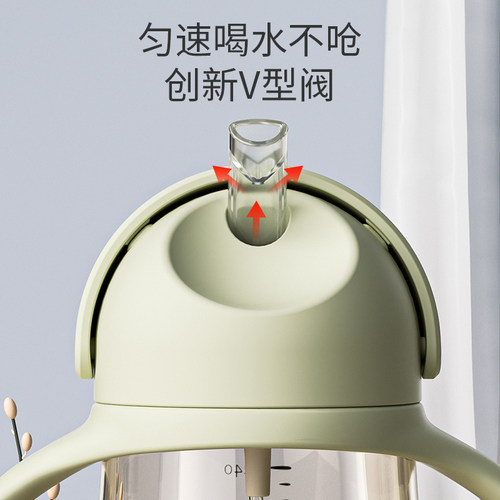淘气宝贝婴儿学饮杯宝宝吸管杯鸭嘴水杯奶瓶6个月一岁以上儿童 - 图3