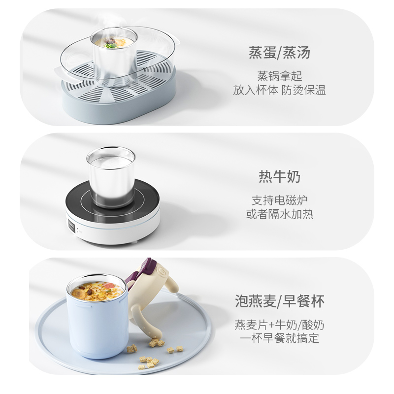 牛奶杯儿童带刻度吸管杯宝宝家用喝奶杯奶粉喝水泡奶杯不锈钢防摔