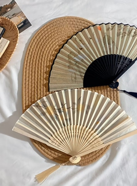 古风折扇拍照打卡新中式扇子便携