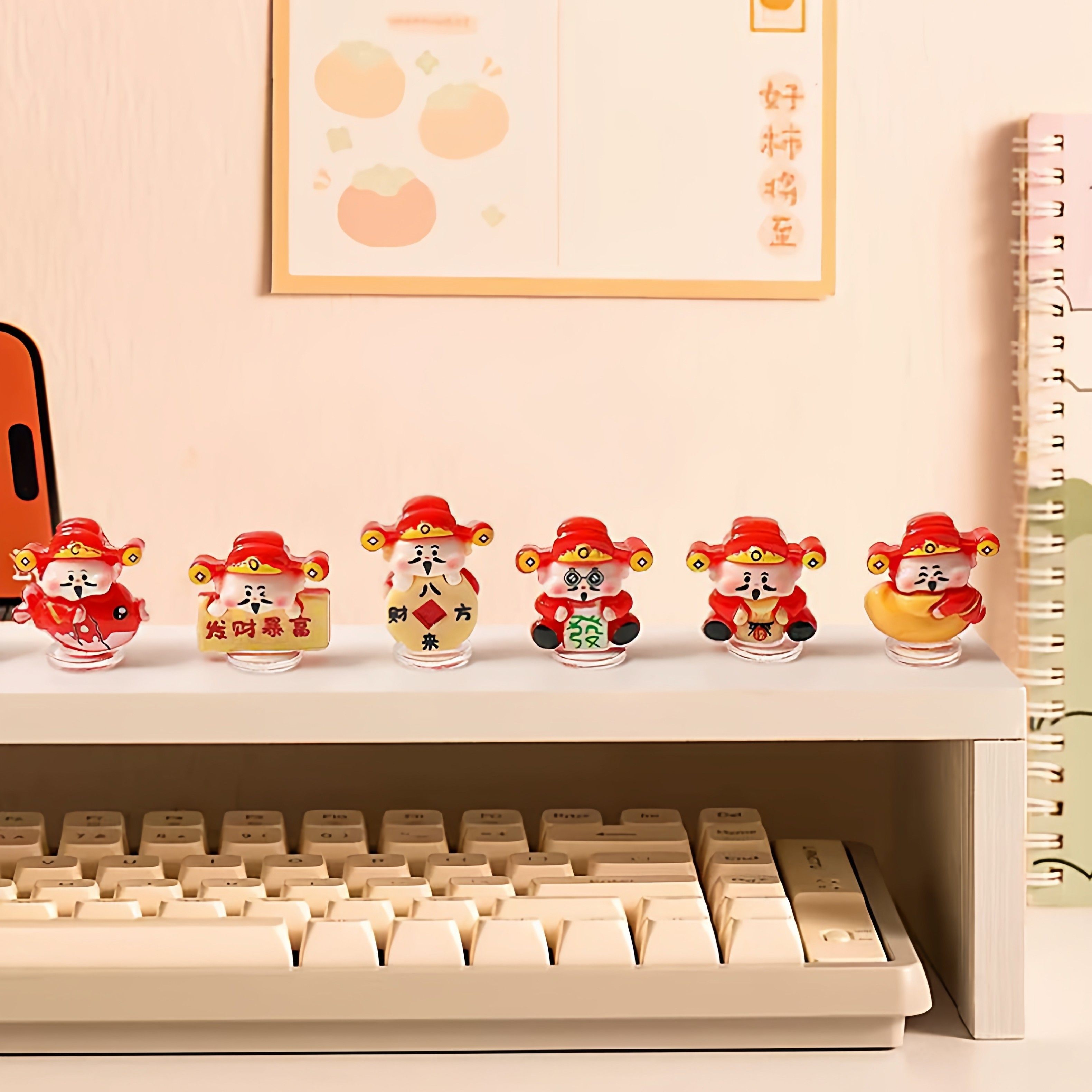 可爱暴富财神爷电脑显示屏小摆件办公桌面电视机屏幕装饰品治愈系,淘宝优惠券,粉丝福利购,淘宝优惠卷