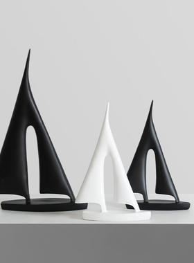 简约现代轻奢风帆船摆件家居客厅电视柜书柜酒柜办公室创意软装饰