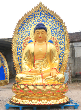 树脂玻璃钢三宝佛树脂佛祖