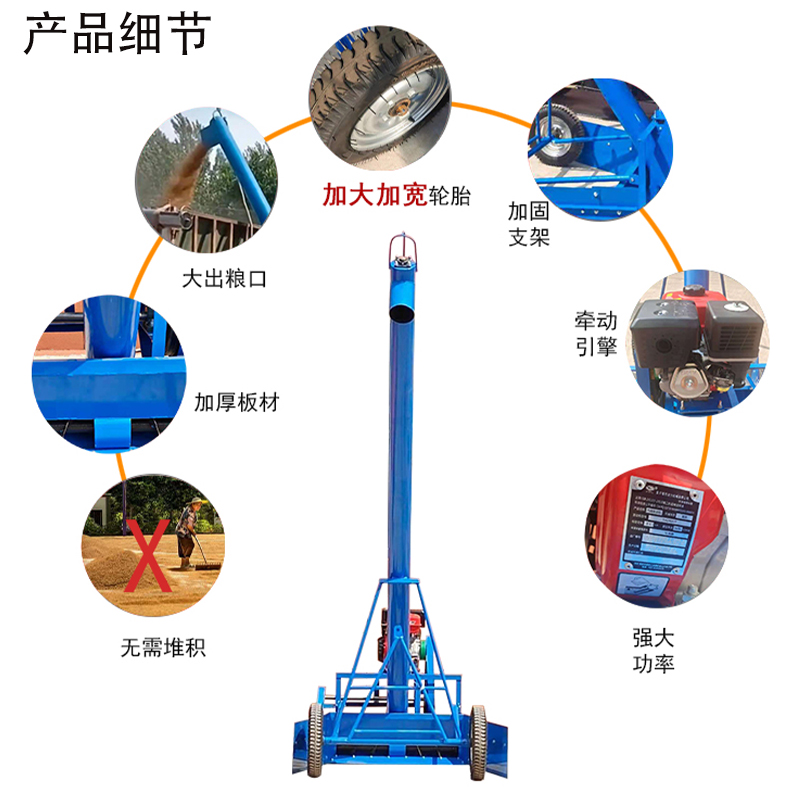 车载马路收粮机吸粮机小麦自走式晒 扒粮机 散粮装车收粮食收麦子 - 图2