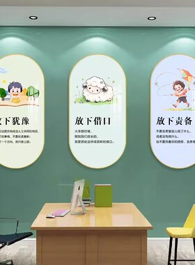心理咨询室挂图心灵驿站布置壁画心理辅导室墙面装饰心理格言墙画